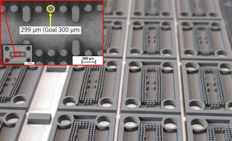 Hochfrequenzbauteile für höchste Präzision aus Wolfram-Kupfer gedruckt mit Additiven Siebdruck.