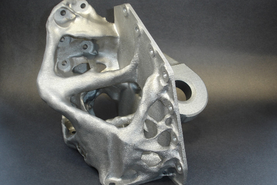 Topologieoptimiertes Main Gear Bracket für die Luftfahrt mittel PBF-EB.