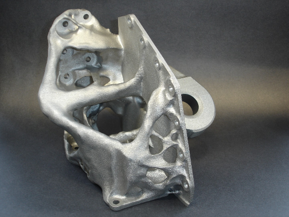 Topologieoptimiertes Main Gear Bracket für die Luftfahrt mittel PBF-EB.
